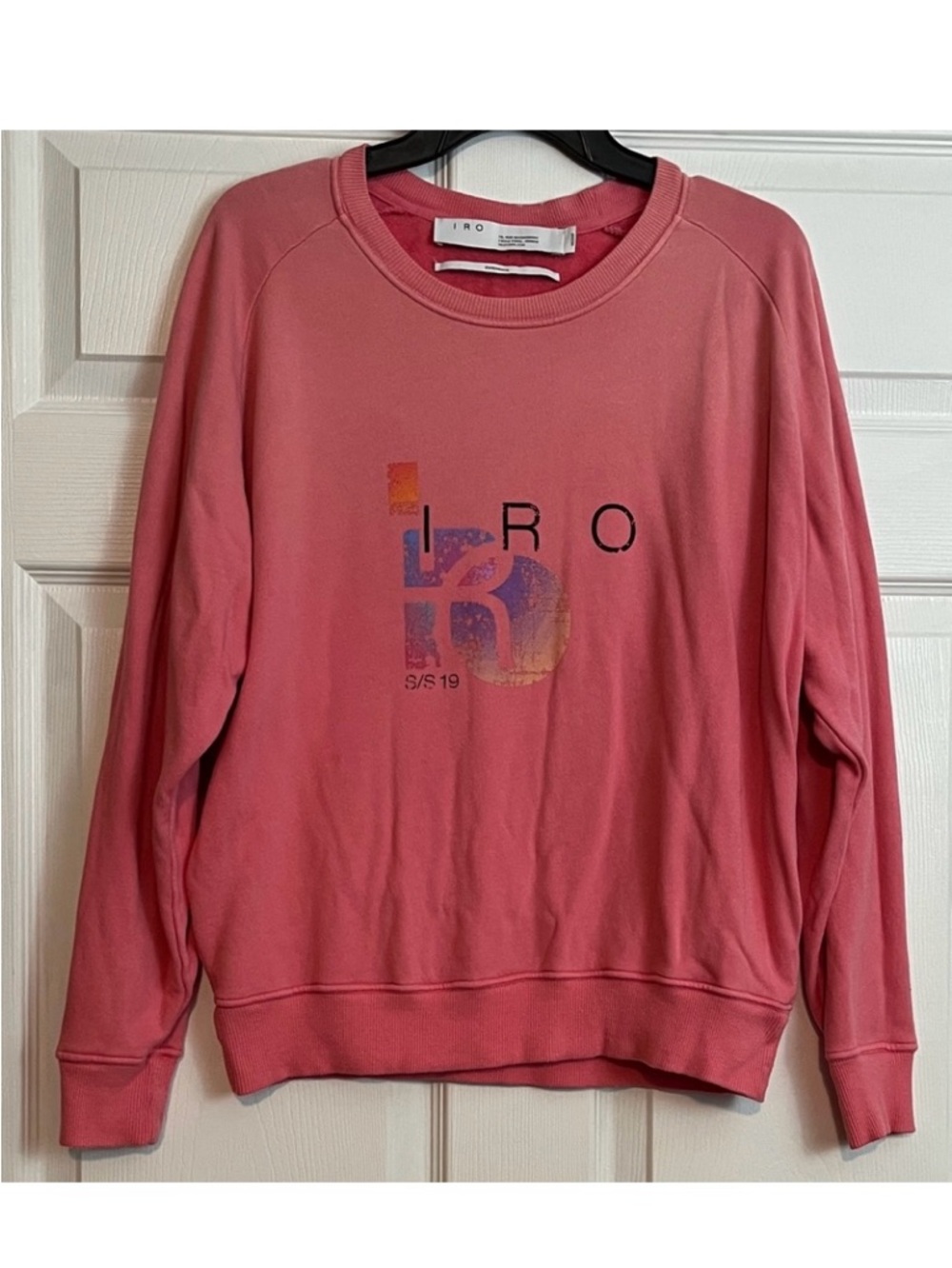 IRO Paris Logo Sweatshirt Women’s Size M Pink - French Designer Contemporary - Picture 2 of 12